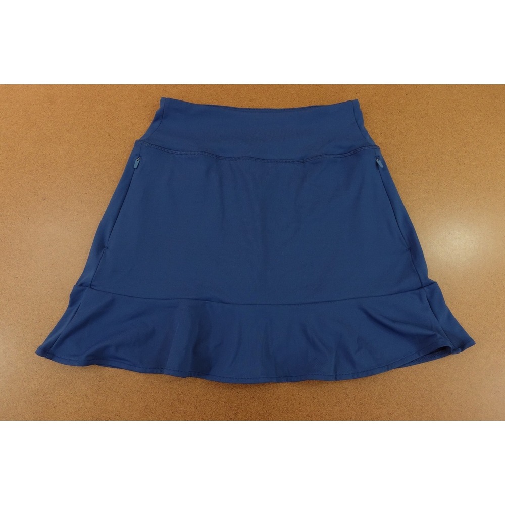 Viodia Womens Size XS Blue Pull On High Rise Zip Pocket Ruffle Hem Skort NWT